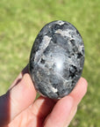 Beautiful Larvikite Crystal Palm Stone