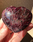 Rhodolite Garnet Heart Palm Stone