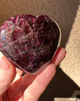 Rhodolite Garnet Heart Palm Stone