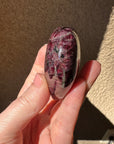 Rhodolite Garnet Heart Palm Stone