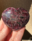 Rhodolite Garnet Heart Palm Stone
