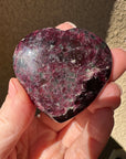 Rhodolite Garnet Heart Palm Stone