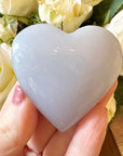 Blue Chalcedony Crystal Heart