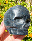 Blue Richterite Magical Child Crystal Skull Carved by Leandro de Souza