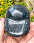 Blue Richterite Magical Child Crystal Skull Carved by Leandro de Souza