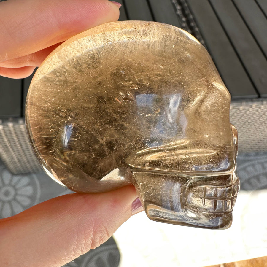Smoky Quartz Crystal Skull Carved by Leandro de Souza