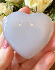 Blue Chalcedony Crystal Heart