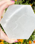 Hexagon Selenite Charging Plate or Pedestal 4"