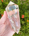 Rainbow Quartz Vogel Style Wand 12 Sided