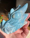 Blue Trolleite Dragon Carved By Leandro de Souza