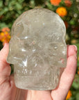 Lemurian Crystal Skull with Rainbows Carved by Leandro de Souza