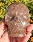 Pink Rutile Crystal Skull Carved by Leandro de Souza