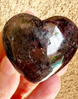 Rhodolite Garnet Heart Palm Stone