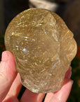 Golden Rutile Citrine Star Child Crystal Skull Carved by Leandro de Souza