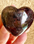 Rhodolite Garnet Heart Palm Stone