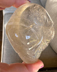 Golden Rutile Citrine Star Child Palm Crystal Skull Carved by Leandro de Souza