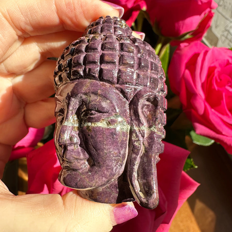 Precious Purpurite Buddha Carving