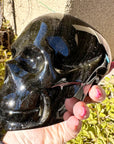 Gold Sheen Obsidian Crystal Skull