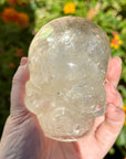 Lemurian Crystal Skull with Rainbows Carved by Leandro de Souza