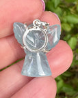 Aquamarine Guardian Angel Pendant Carved by Leandro de Souza