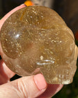 Golden Rutile Citrine Star Child Crystal Skull Carved by Leandro de Souza