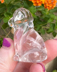 Sirius Quartz Crystal Puppy Carved by Leandro de Souza