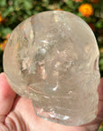 Lemurian Crystal Skull with Rainbows Carved by Leandro de Souza