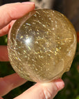 Golden Rutile Citrine Star Child Crystal Skull Carved by Leandro de Souza