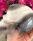 Agate Geode Crystal Skull