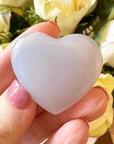 Blue Chalcedony Crystal Heart