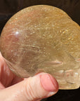 Golden Rutile Citrine Star Child Crystal Skull Carved by Leandro de Souza