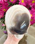 Agate Geode Crystal Skull