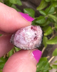 Pink and Green Tourmaline Palm Skull by Igor de Souza