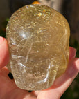 Golden Rutile Citrine Star Child Crystal Skull Carved by Leandro de Souza