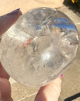 Clear Sirius Quartz Crystal Skull with Rainbows Carved by Leandro de Souza