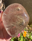 Golden Rutile Citrine Star Child Palm Crystal Skull Carved by Leandro de Souza