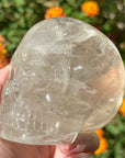 Lemurian Crystal Skull with Rainbows Carved by Leandro de Souza