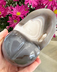 Agate Geode Crystal Skull