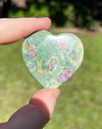 Ruby Fuchsite Crystal Hearts