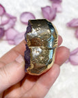 Gold Dipped Amethyst Geode Heart