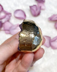 Gold Dipped Amethyst Geode Heart