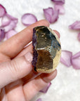 Gold Dipped Amethyst Geode Heart
