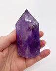Polished Amethyst Generator Tower with Rainbows