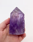 Polished Amethyst Generator Tower with Rainbows