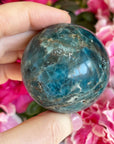Blue Apatite Crystal Sphere
