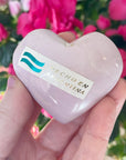 Rare Pink Phosphosiderite Crystal Heart