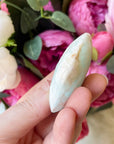 Blue Aragonite Crystal Palm Stone