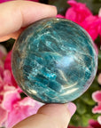 Blue Apatite Crystal Sphere