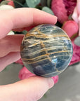 Rare Lemurian Aquatine Calcite Crystal Sphere