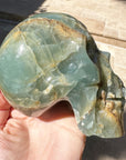 Rare Lemurian Aquatine Calcite Crystal Skull